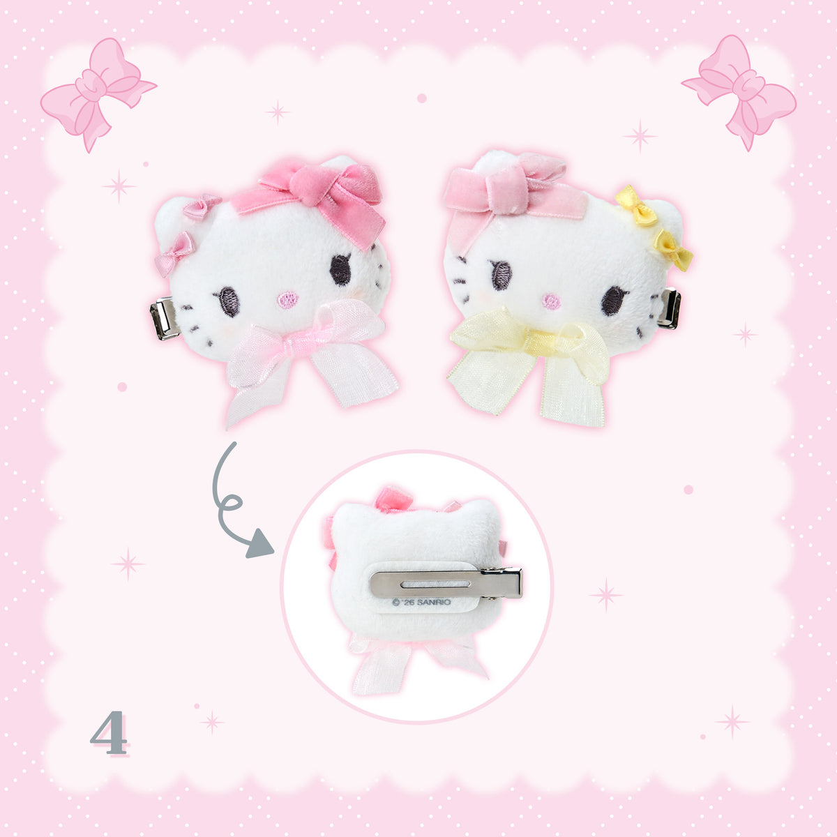 Sanrio Hello Kitty & Hello Mimi Hair Clip Set (Hello Kitty’s favorite)