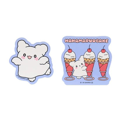 Sanrio Hanamaruobake Set of 2 stickers (Pastel Sweets Pop)