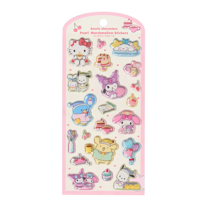 Sanrio Characters Pearl marshmallow Sticker (White)