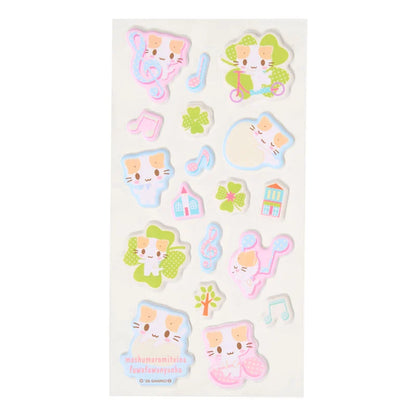 Sanrio Mashumaromitaina fuwa fuwa nyanko Puffy Sticker