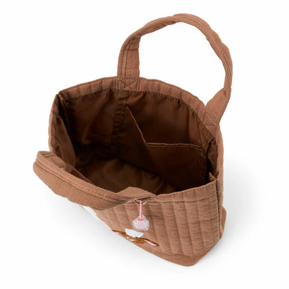 Sanrio Sugarbunnies Sagara Embroidery Brown Tote Bag (Love Sweets)