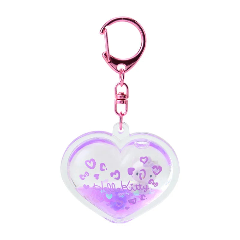 Sanrio Hello Kitty Gal Dome Keychain (Leopard) Purple