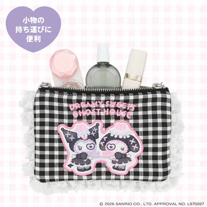 Sanrio Gingham check tissue pouch (Dreamy Sweet Ghost House)