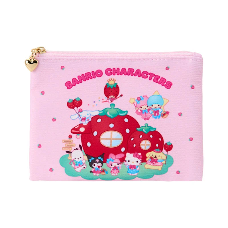 Sanrio Characters Flat pouch (Strawberry House)