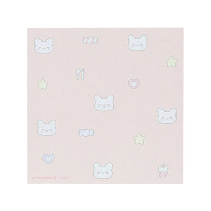 Sanrio Hanamaruobake Blue Square Memo (Pastel Sweets Pop)