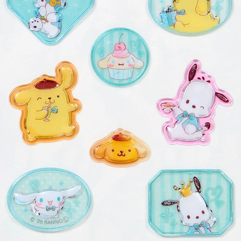 Sanrio Characters  Frosted glass-style Sticker (afternoon tea)