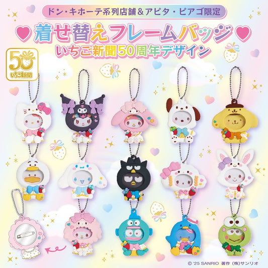 Sanrio Characters Mascot with photo badge Blind Box (14 types)