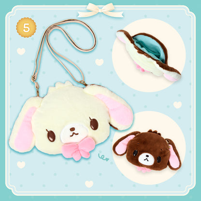 Sanrio Sugarbunnies Face-shaped shoulder bag (Biscuit)