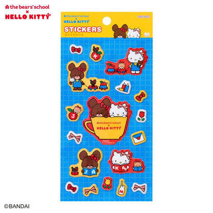 Sanrio Hello Kitty Blue Plump Sticker (the bear’s school)