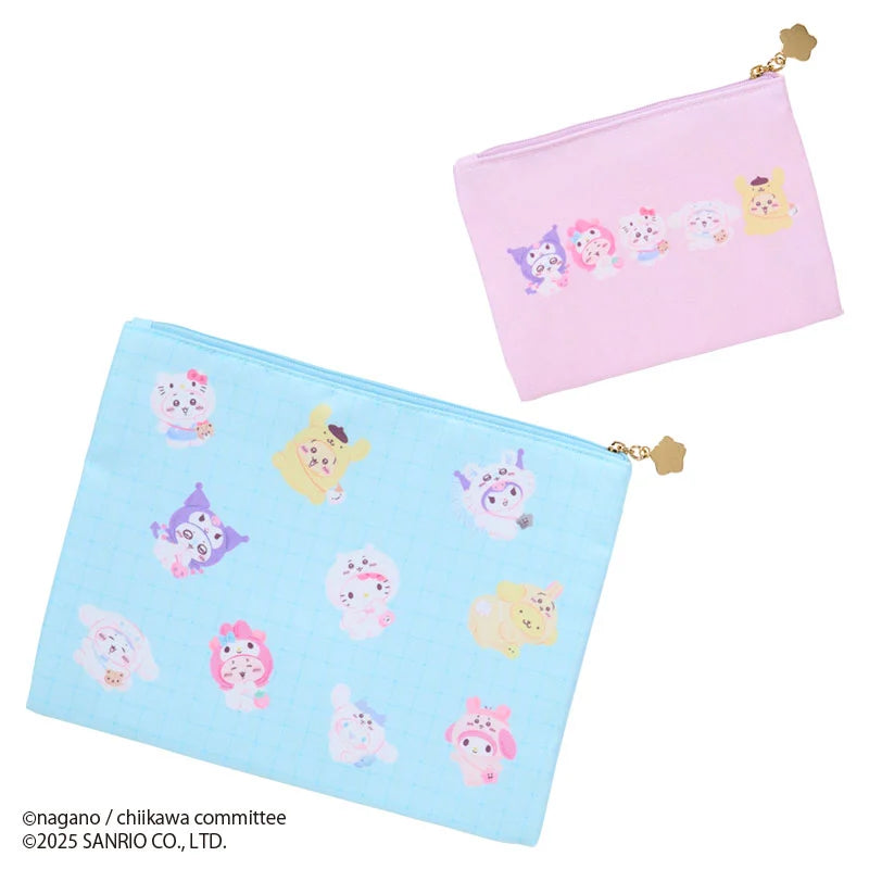 Sanrio Characters Chiikawa Flat Pouch Set of 2