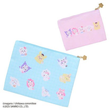 Sanrio Characters Chiikawa Flat Pouch Set of 2