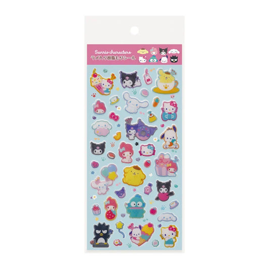 Sanrio Characters  Resin filling Sticker with glitter (Simple Cute!)