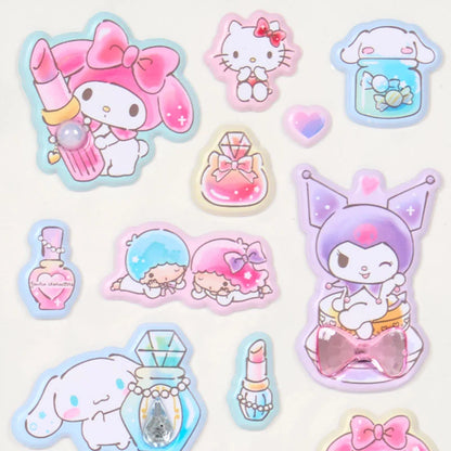 Sanrio Characters Jewel Marshmallow Stickers (White)