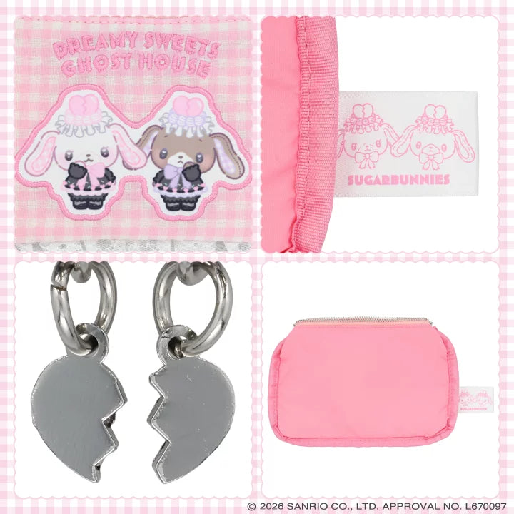Sanrio Gingham check tissue pouch (Dreamy Sweet Ghost House)