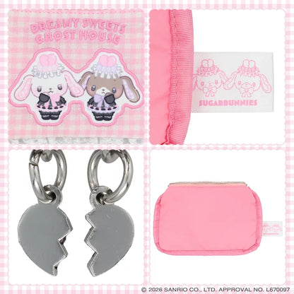 Sanrio Gingham check tissue pouch (Dreamy Sweet Ghost House)