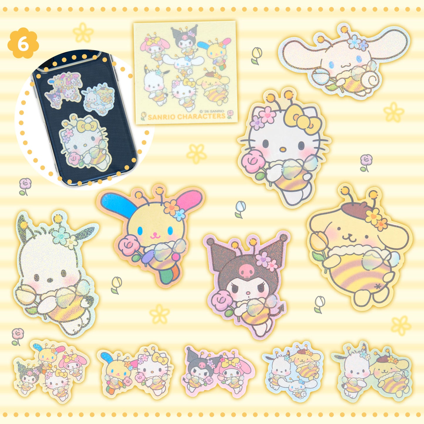 Sanrio Sticker Set (Flower Lover Bee)
