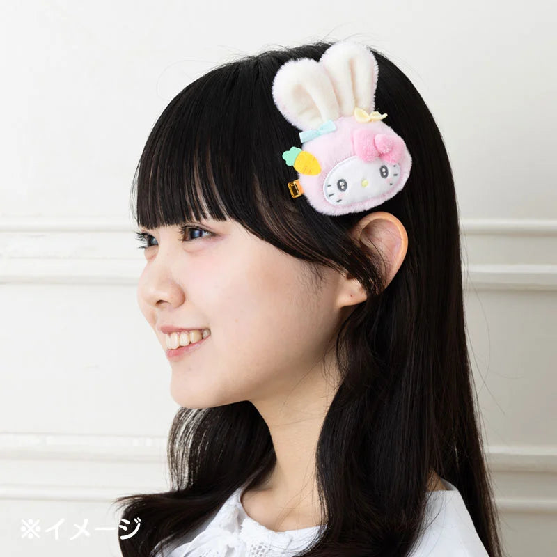 Sanrio Characters Hair Clip (Fluffy Ear Bunny Club)