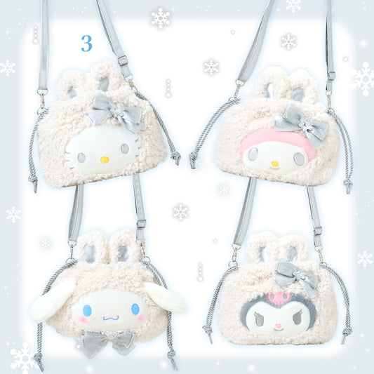 Sanrio Fluffy Snow Rabbit Design Series 2WAY Drawstring Shoulder (#3)