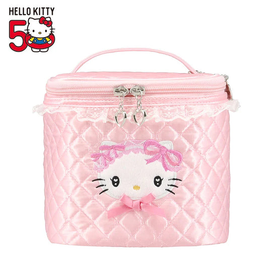 Sanrio Hello Kitty Vanity Pouch (Hello Kitty 50th Anniversary Quilt)