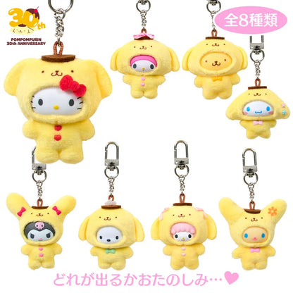 Sanrio Characters Key Holder Blind Box (Chibittomo Pompompurin 30th Anniversary Limited)