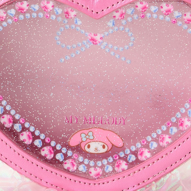 Sanrio Heart-shaped clear pouch (ballet core)