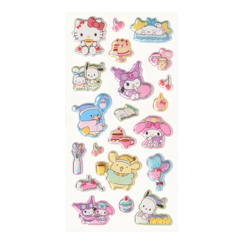 Sanrio Characters Pearl marshmallow Sticker (White)
