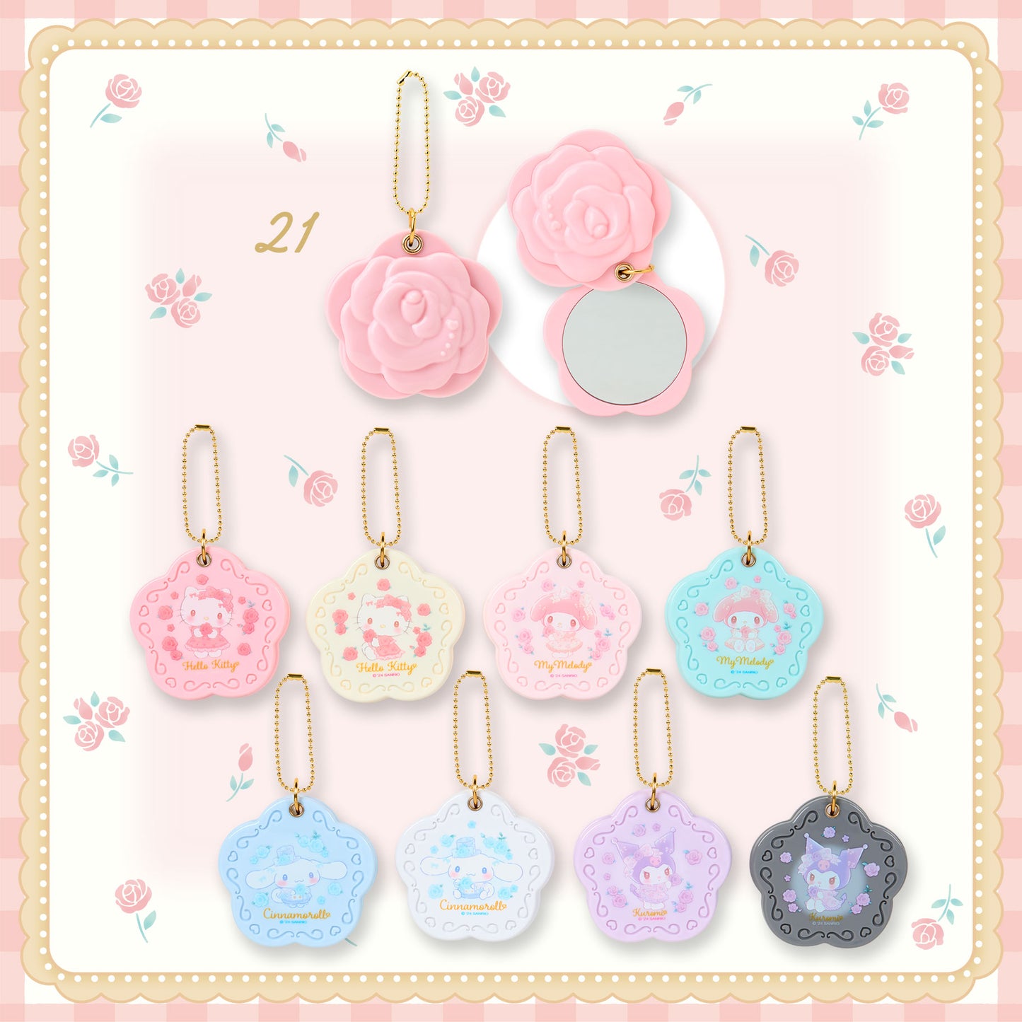 Sanrio Dolly Rose Design Series Mirror Blind box