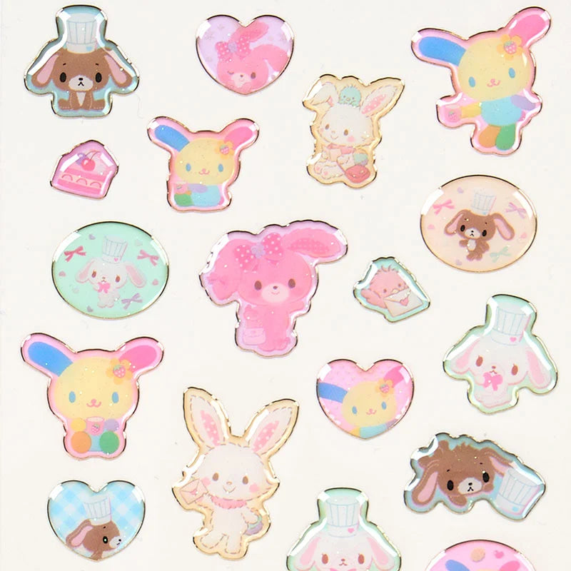 Sanrio Characters  Kirafuchi resin filling Sticker (Heisei Usagi)