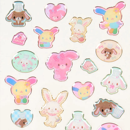 Sanrio Characters  Kirafuchi resin filling Sticker (Heisei Usagi)