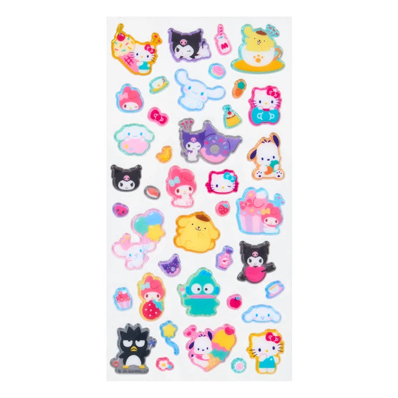 Sanrio Characters  Resin filling Sticker with glitter (Simple Cute!)