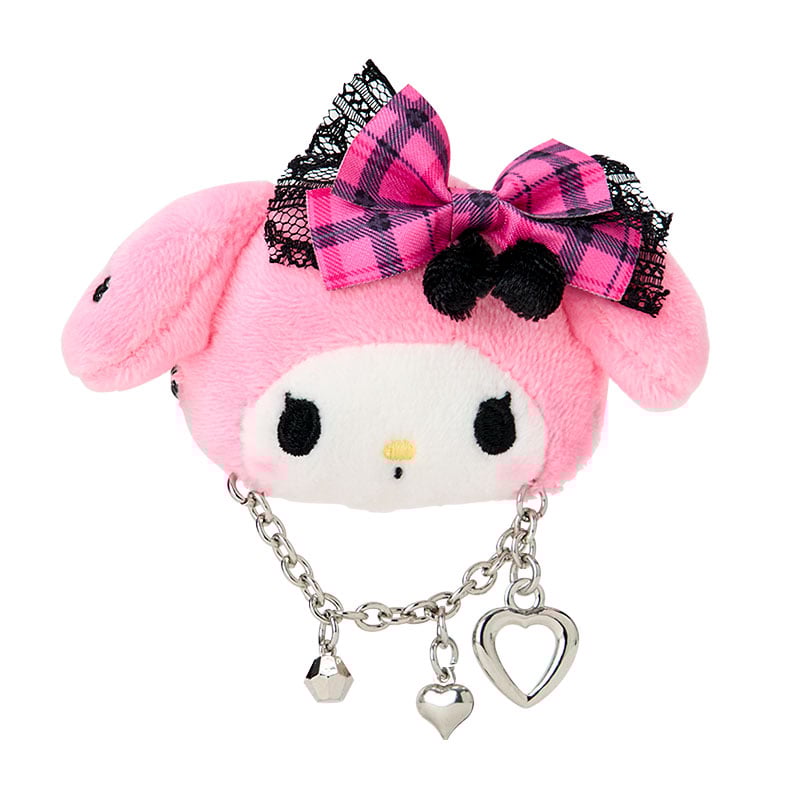 Sanrio Face-shaped Hair Clips (Sweet Rock 'n' Check)
