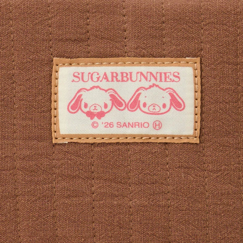 Sanrio Sugarbunnies Sagara Brown Embroidery Pouch (Love Sweets)