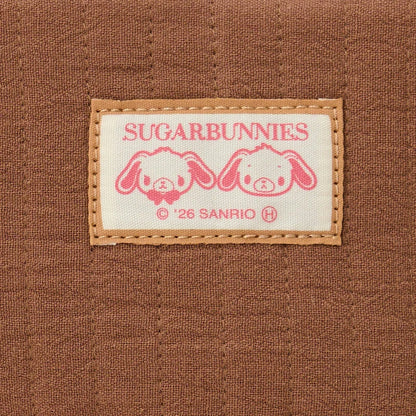 Sanrio Sugarbunnies Sagara Brown Embroidery Pouch (Love Sweets)