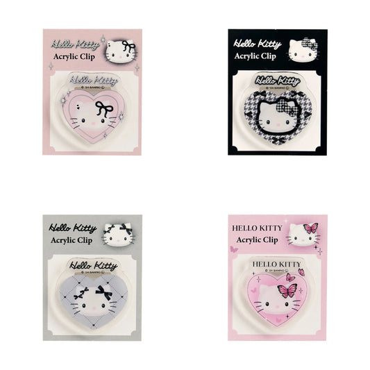Sanrio Hello Kitty Acrylic clip (monotone)