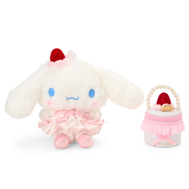 Sanrio Stuffed toy & accessory case set (Strawberry whipped cake)