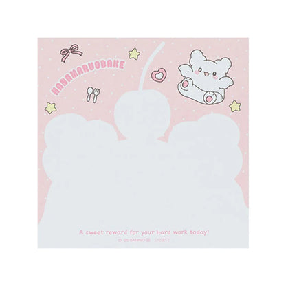 Sanrio Hanamaruobake Pink Square Memo (Pastel Sweets Pop)