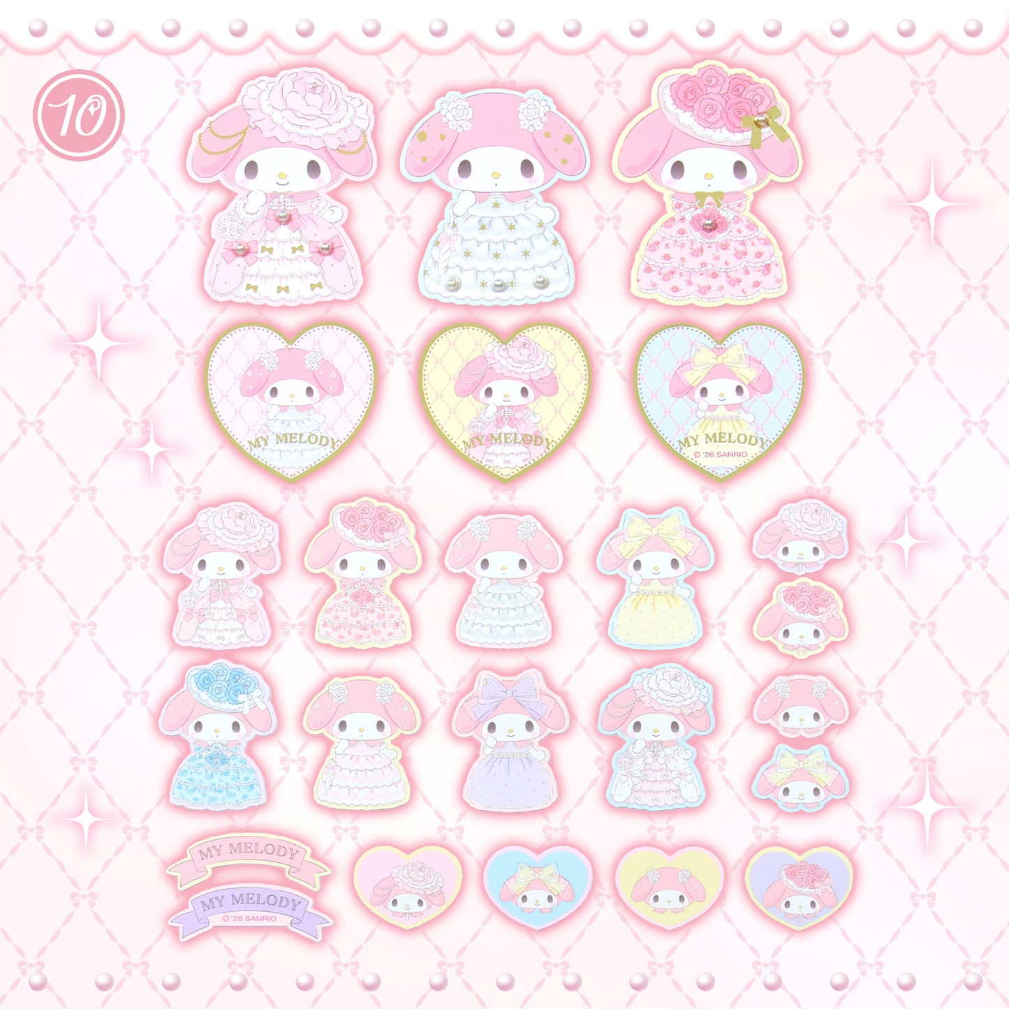 Sanrio My Melody Sticker Set (Lady My Melody)