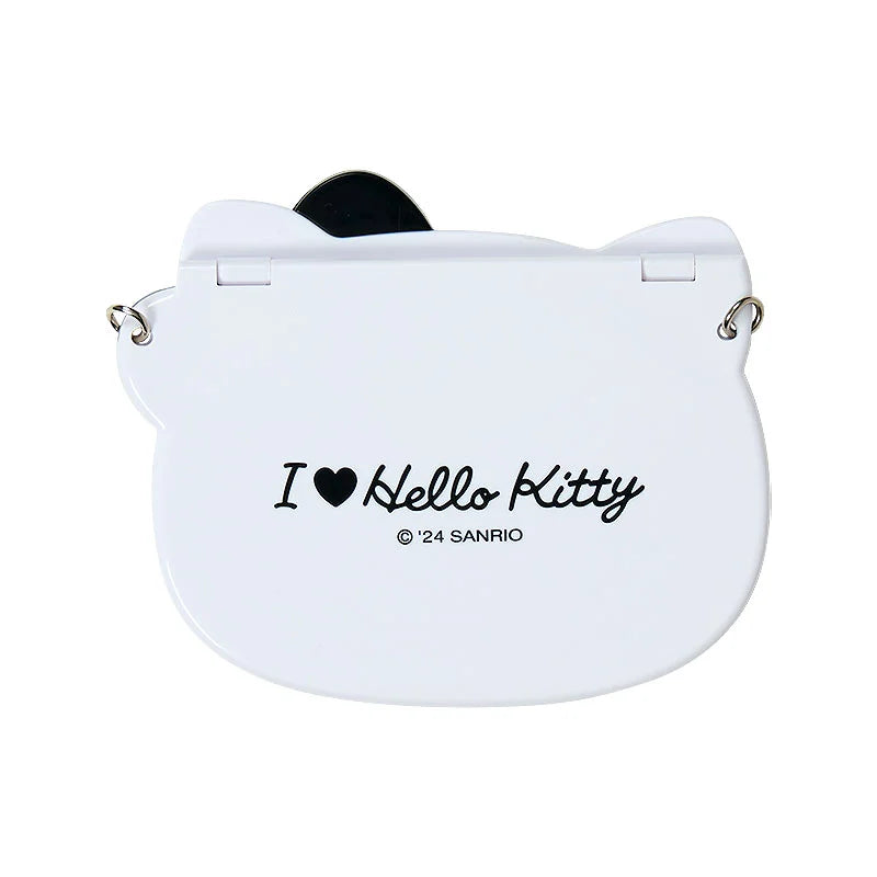 Sanrio Hello Kitty Black Double-sided mirror with chain (I Love Hello Kitty)