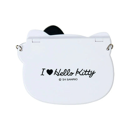 Sanrio Hello Kitty Black Double-sided mirror with chain (I Love Hello Kitty)