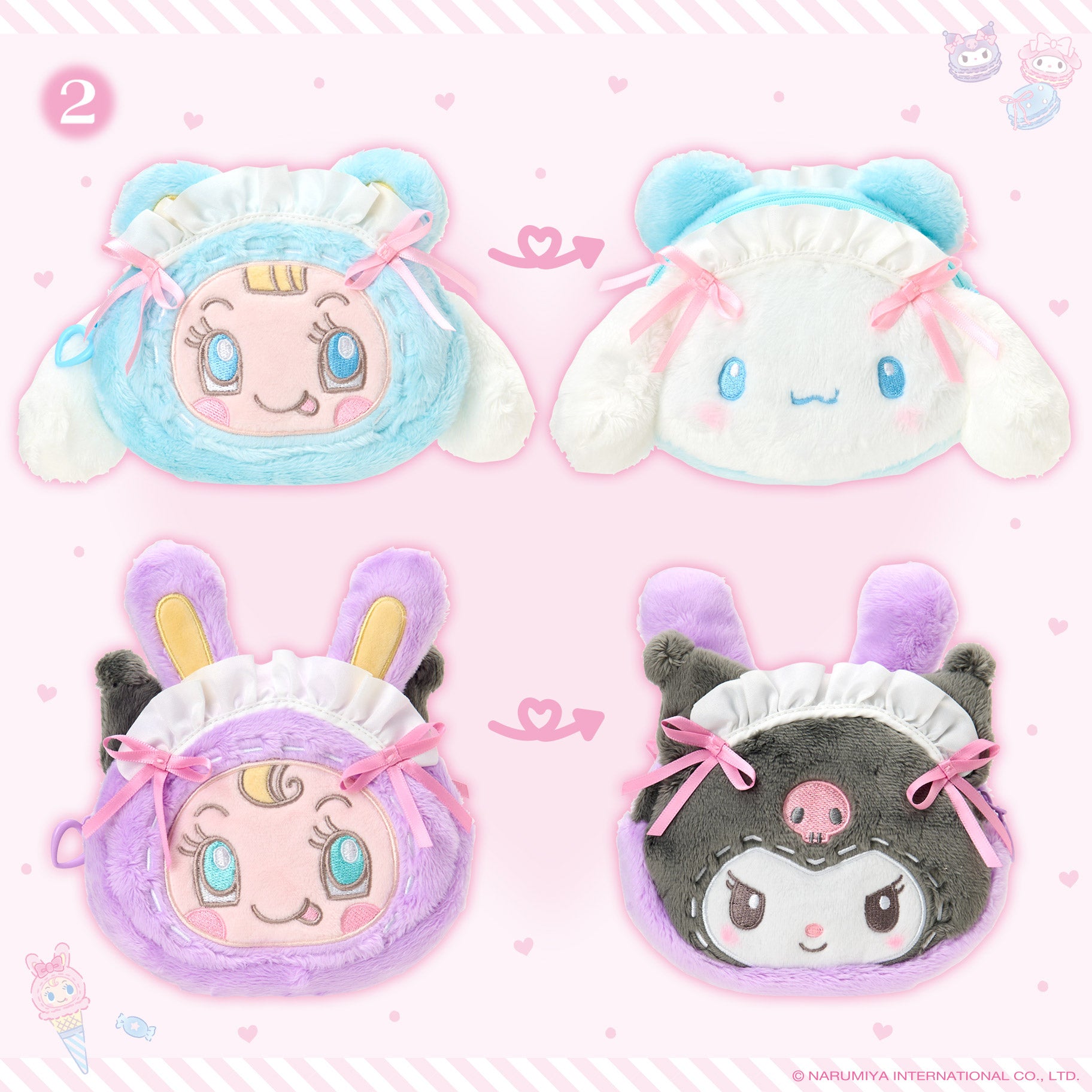 Mezzo piano x Sanrio Characters Face-shaped Pouch – MILKCREAMCLUB