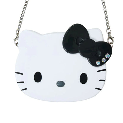 Sanrio Hello Kitty Black Double-sided mirror with chain (I Love Hello Kitty)