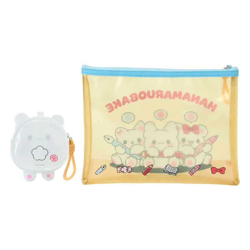 Sanrio Hanamaruobake Set of 2 clear pouches (with friends)