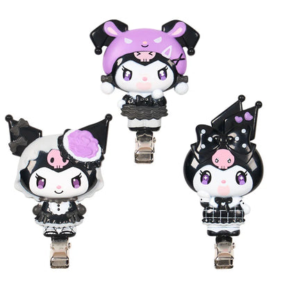 Sanrio Kurom Bangs clip  (Black Kuromi Mode)