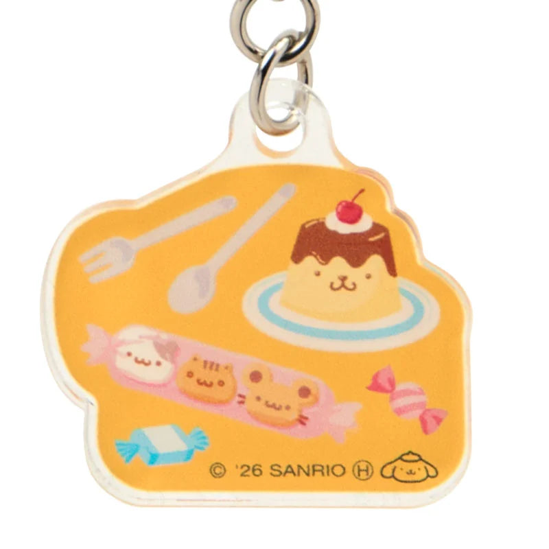 Sanrio Pompompurin Triple acrylic keychain
