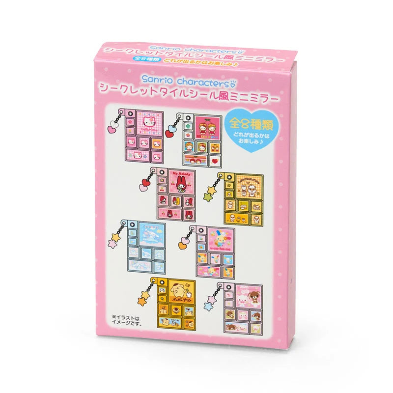 Sanrio Tile Sticker style mini mirror Blind Box (Munekyun Heisei Girls' Items)