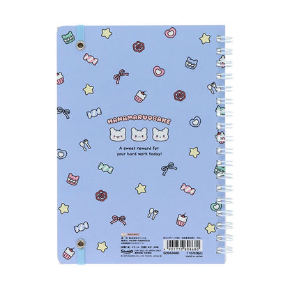 Sanrio Hanamaruobake B6 Ring Blue Notebook (Pastel Sweets Pop)