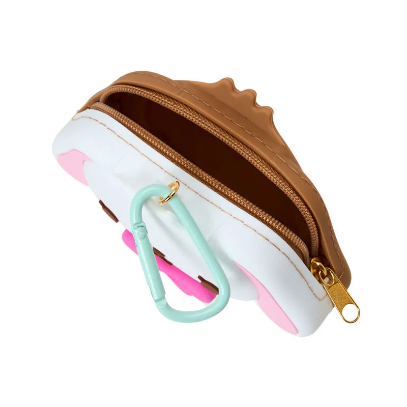 Sanrio Sugarbunnies Face-shaped silicone mini pouch (Biscuit)