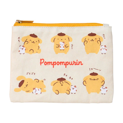 Sanrio Pompompurin Set of 2 flat pouches (Purin and Muffin Nakayoshi Time)