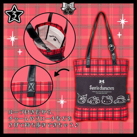 Sanrio Tote Bag (Sweet Rock 'n' Check)
