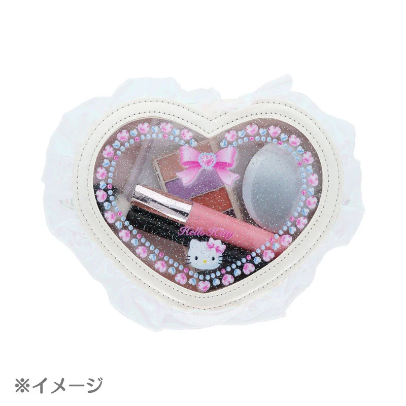 Sanrio Heart-shaped clear pouch (ballet core)
